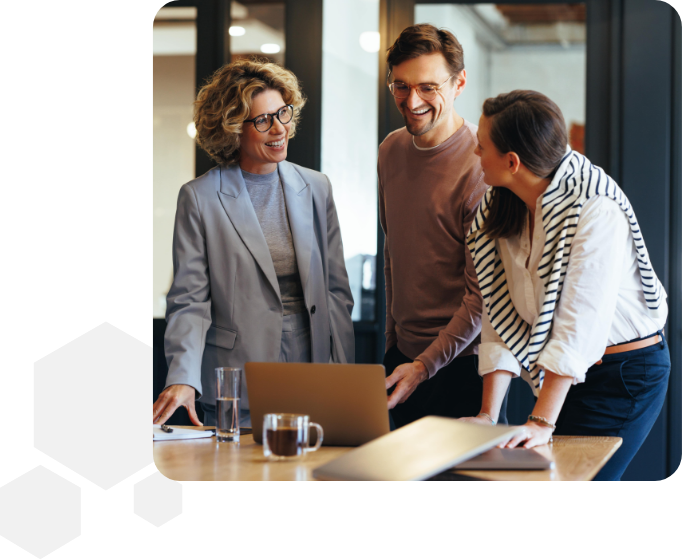 Coworkers discussing