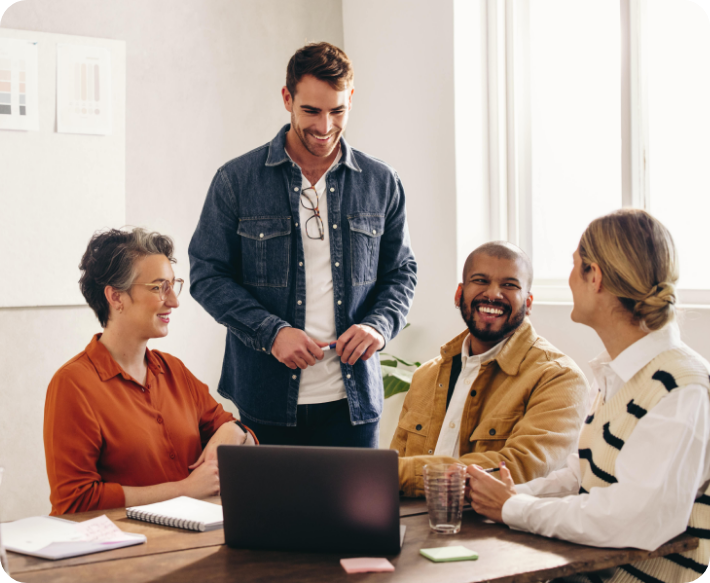 Group having a meeting